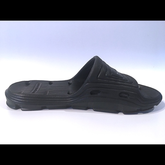 Men’s New Balance Float Slides Sandals Black New - Picture 4 of 6